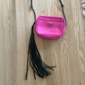 Zadig & Voltaire X-Small Boxy Initials Shoulder Bag. Gunmetal hardware.